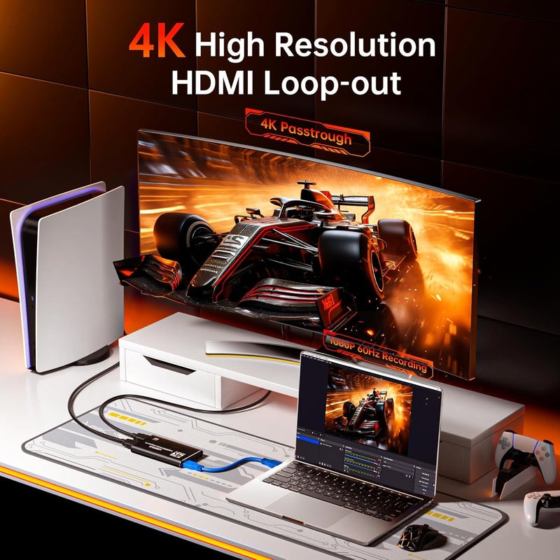 NEW HOPE HDMI Capture Card for Streaming, Full HD 1080P 60FPS Capture USB 3.0 Game Audio Video Capture Card,for Streaming Camera/Xbox/PS4/PS5/Switch/PC - Image 3